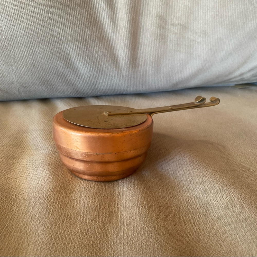 🛑SOLD🛑Vintage Copper And Brass Catering Chaffing Dish With Lid Cottage Core